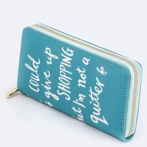 NWT "I Could Give Up Shopping..." Statement Wallet